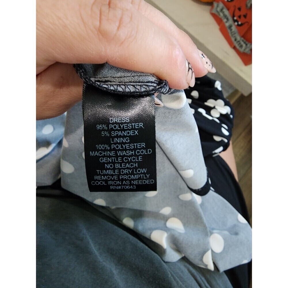 Jessica Howard  Black & White Polka-Dot Sleeveless Midi Sheath Dress - Size 12 - Picture 6 of 8